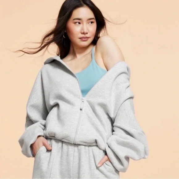 Target Blogilates Marshmallow Full Zip Hoodie - Picture 3 of 4